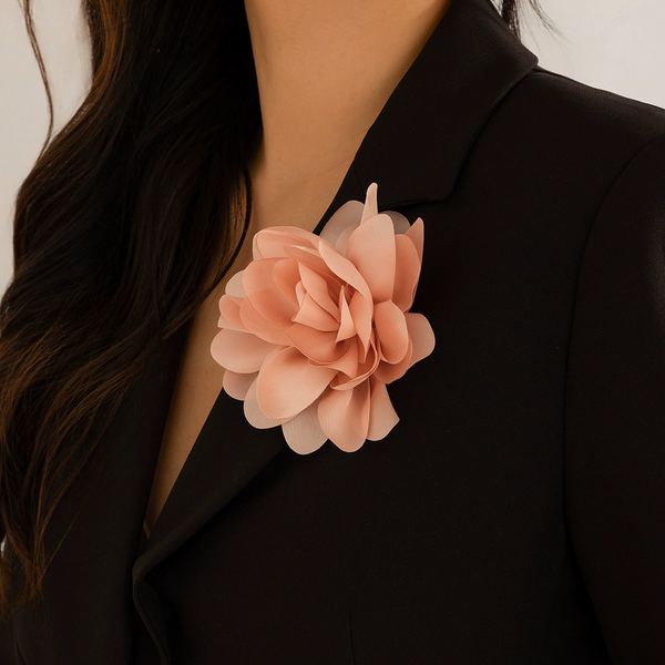 Rose floral brooch