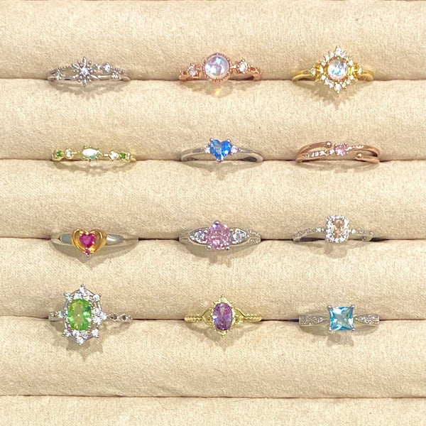 Colored gemstone rings