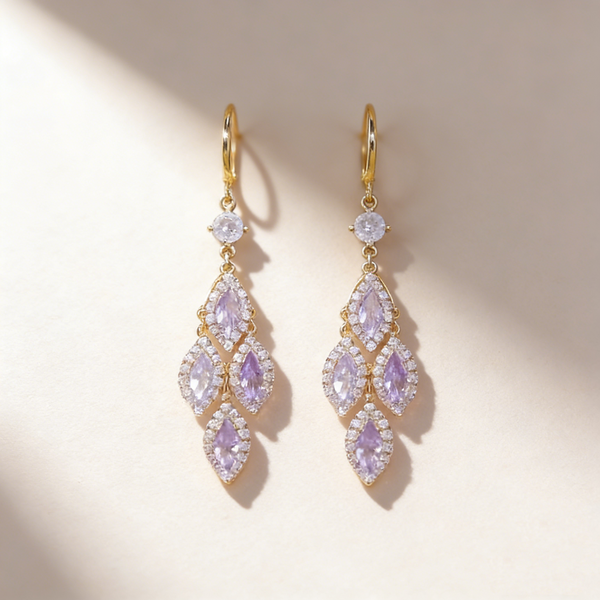 Amethyst Tassel Earrings