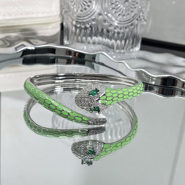 Enamel snake bracelet