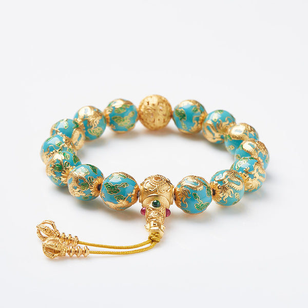 Double Dragon Auspicious Cloud Bracelet