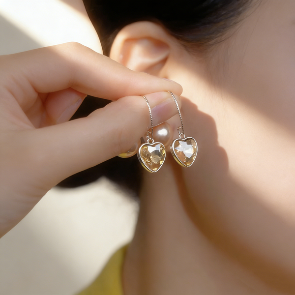 Pearl & Heart Two-Way Earrings