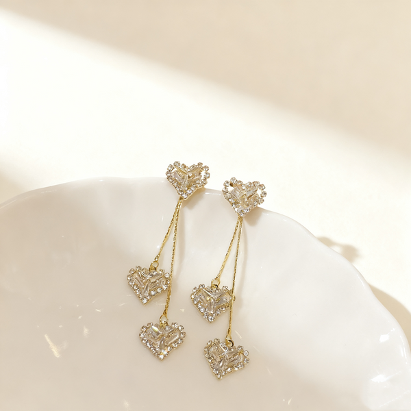 Heart Tassel Earrings