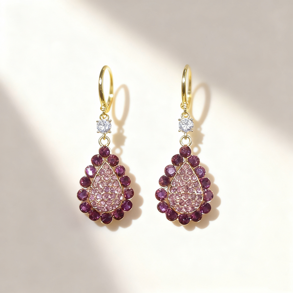 Amethyst teardrop earrings