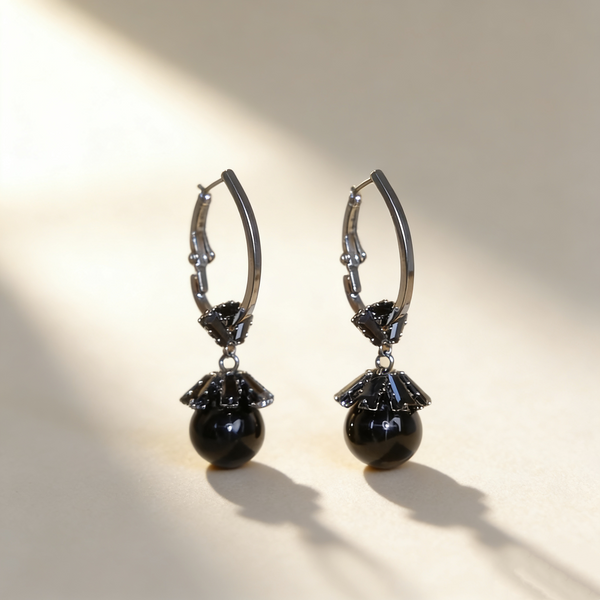 Black Pearl Earrings
