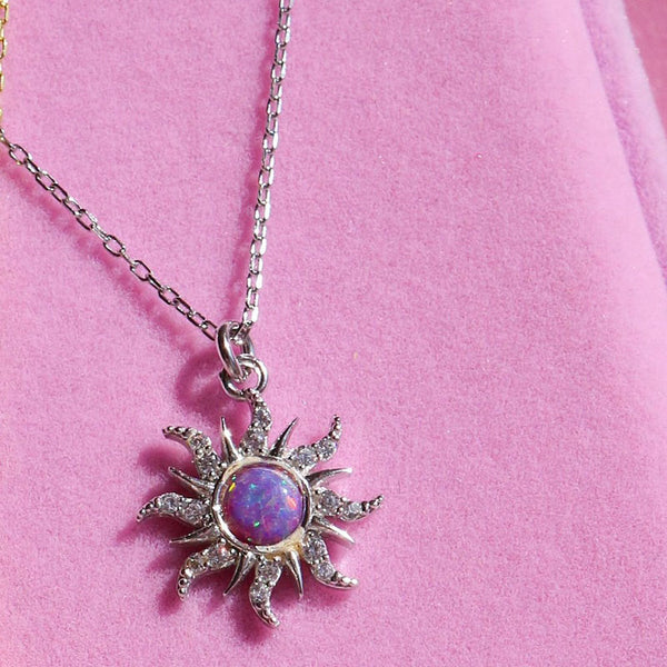 Lucky sun pendant necklace