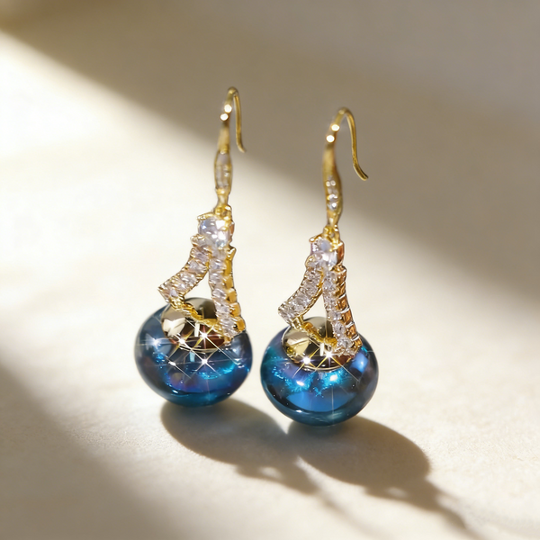 Iridescent Flat Pearl Earrings