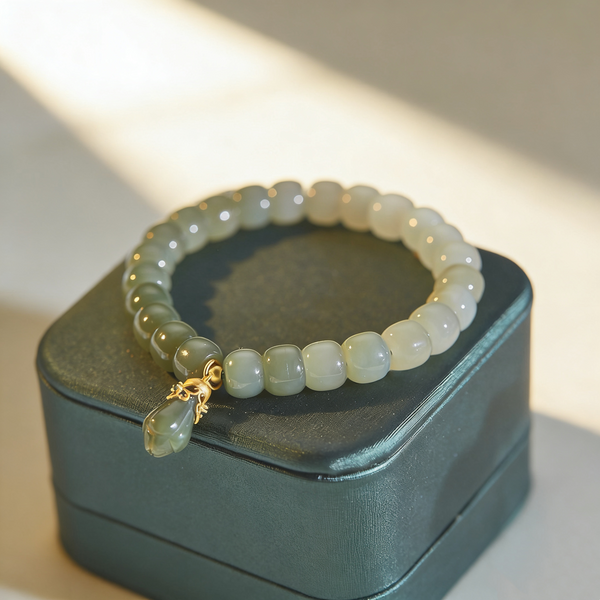 Gradient Jade Magnolia Bracelet