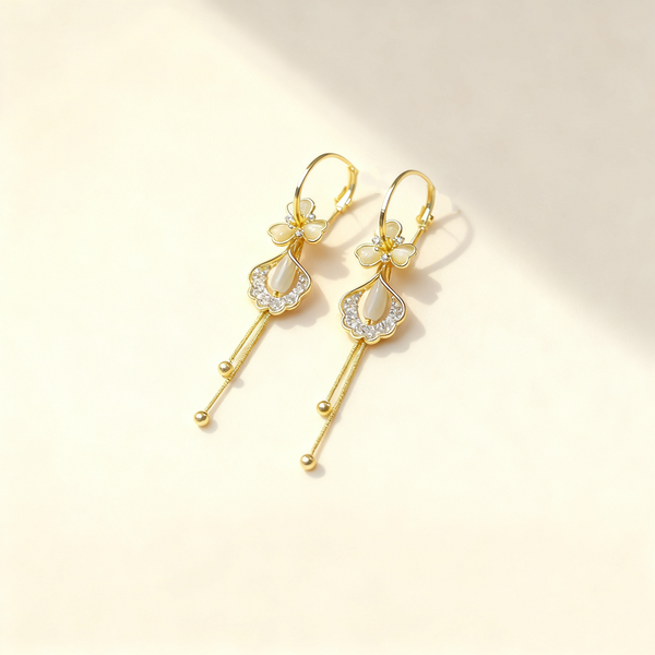 Ginkgo Blossom Tassel Earrings