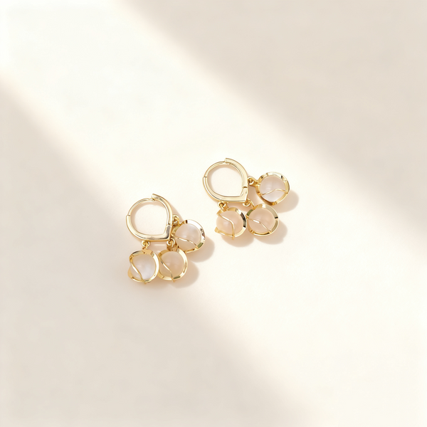 Cat’s Eye Bead Earrings