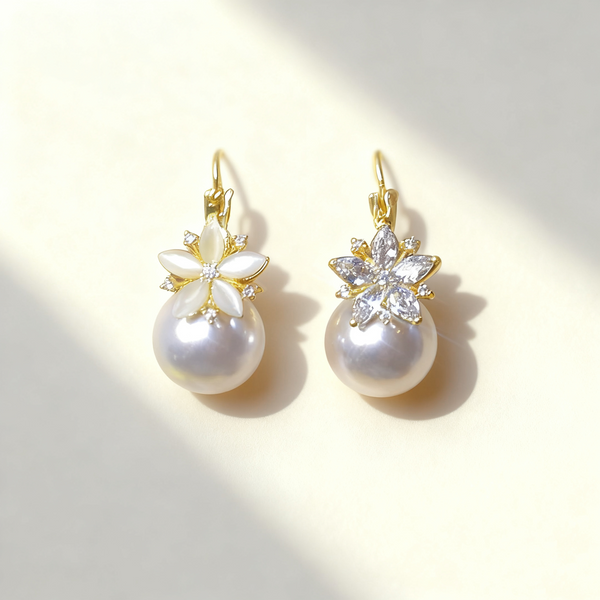 Floral Pearl Earrings