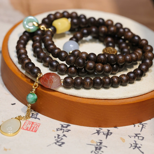 Jade Tortoise Shell Natural Agarwood Bracelet