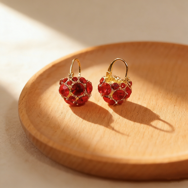 Ruby Basket Earrings