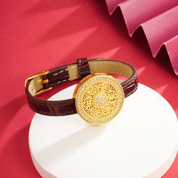 Flower Disc Watch Bracelet