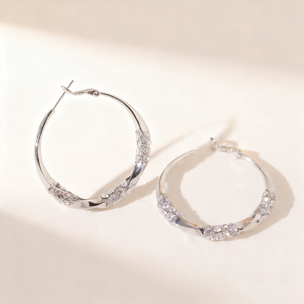 Pavé Circle Earrings