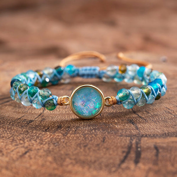 Transparent Opal Braided Bracelet