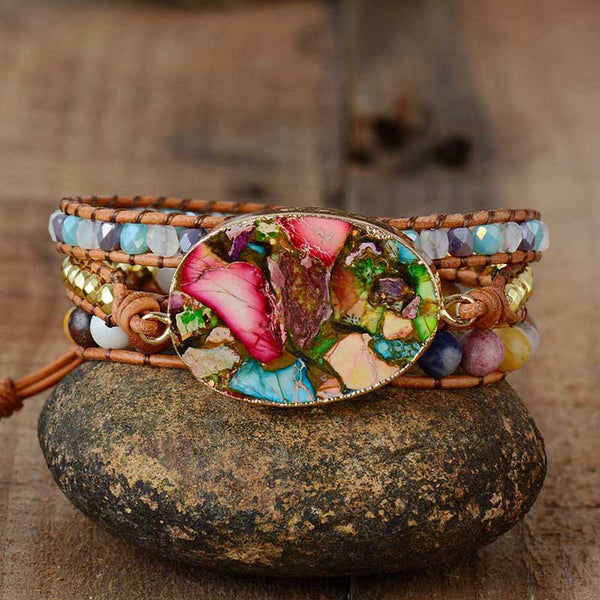 Color Splash Jasper Bracelet