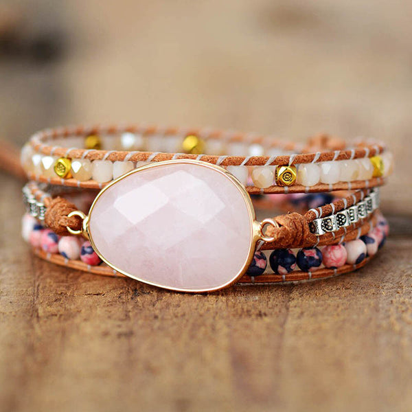 Rose Quartz Wrap Bracelet