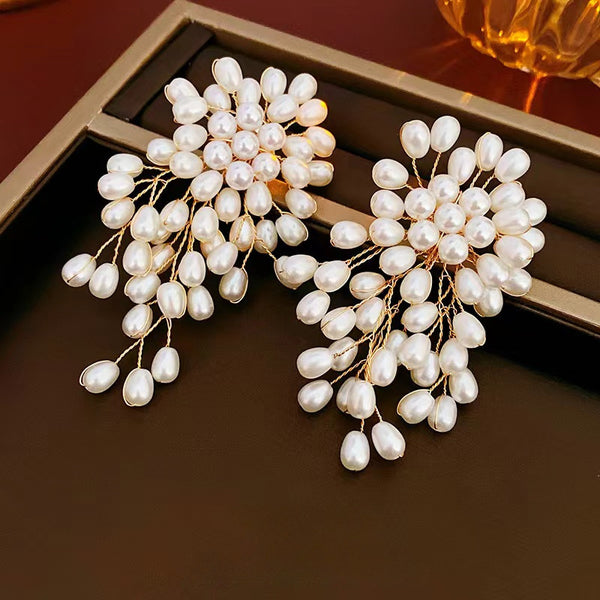 Handmade Gypsophila Pearl Brooch