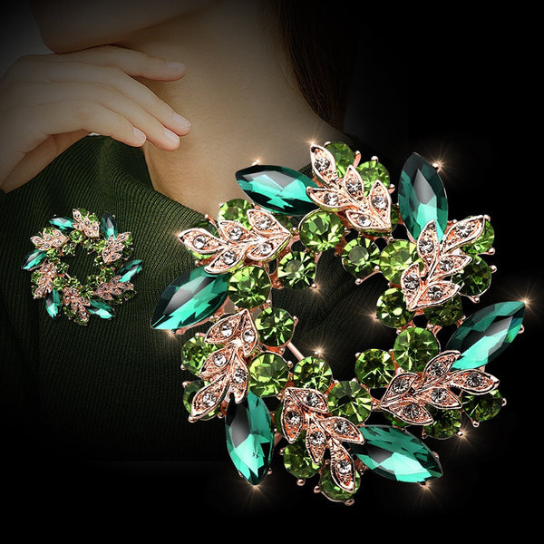 New double wreath brooch shawl buckle