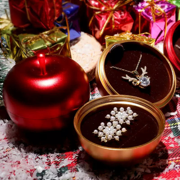 Christmas Apple Jewelry Box