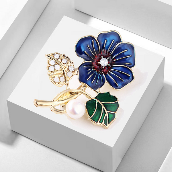 Light luxury morning glory brooch