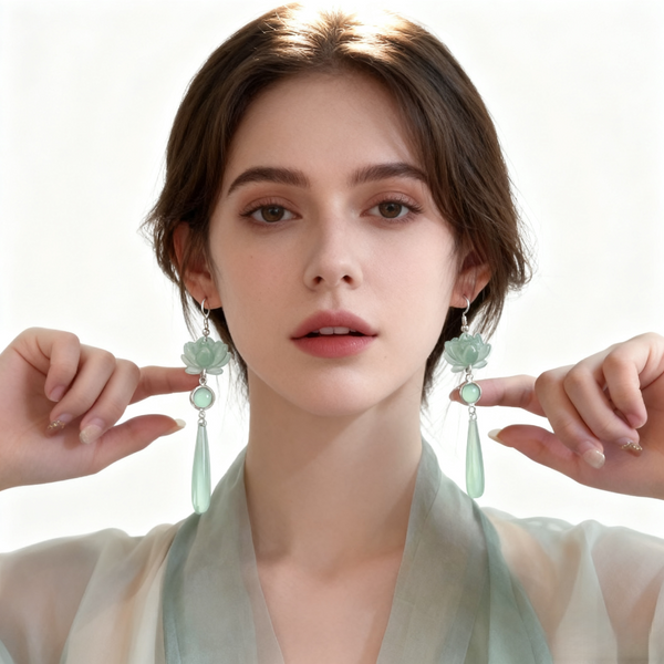 Lotus Agate Earrings