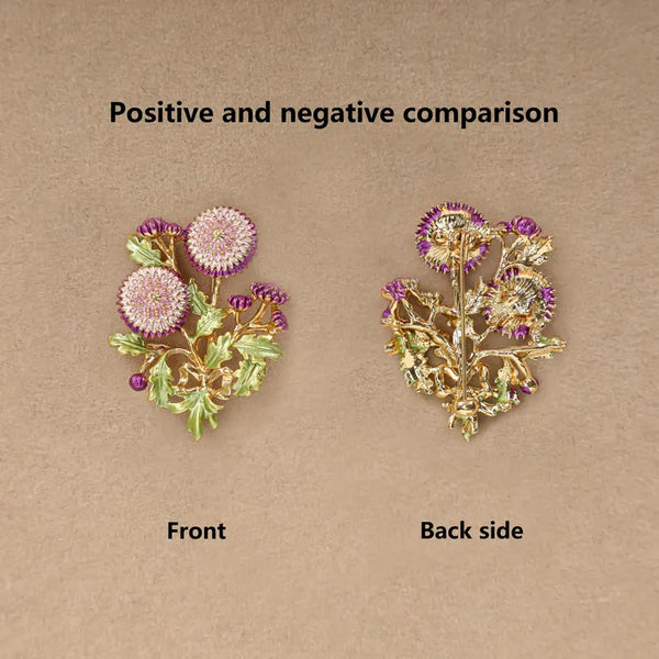 Personalized December birth flower brooch