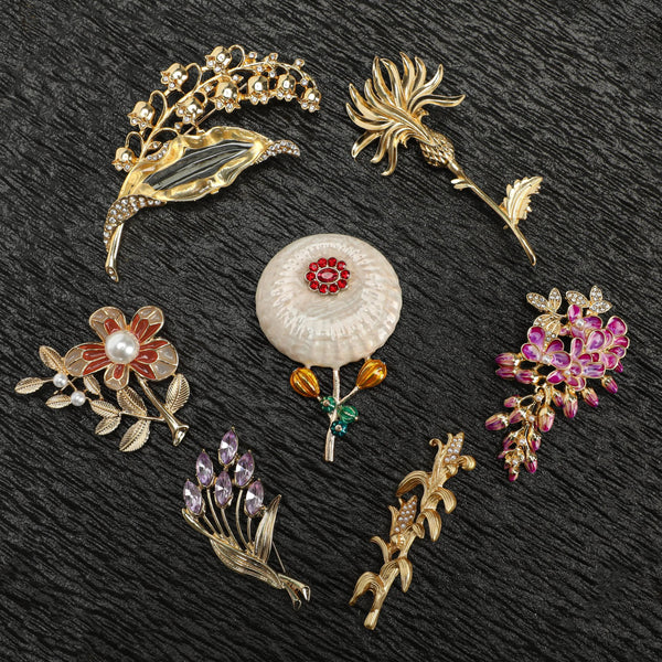 Personalized Birth Flower Brooch