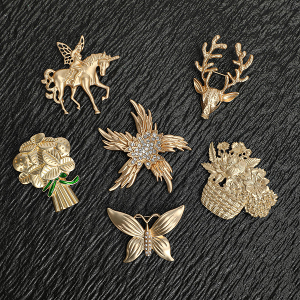 Personalized Flora and Fauna Brooch