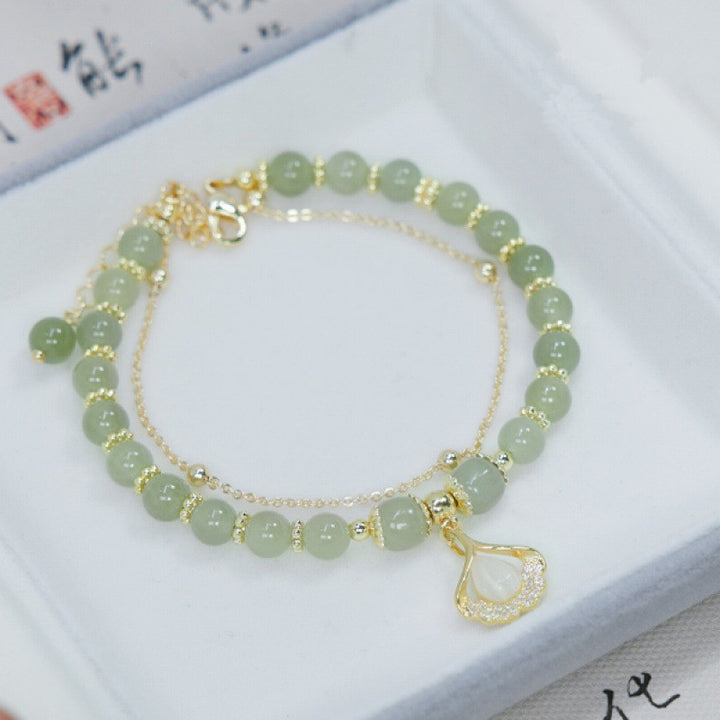 Happiness • Emerald Jade Stone Bracelet – Deegnt