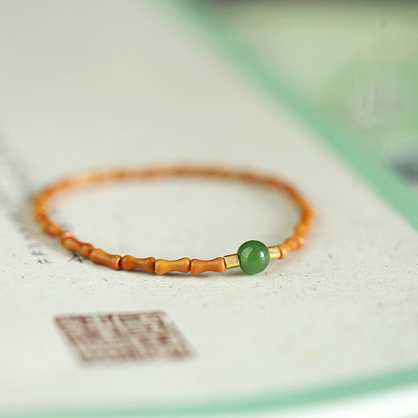 Serenity • Emerald Jade stone bracelet